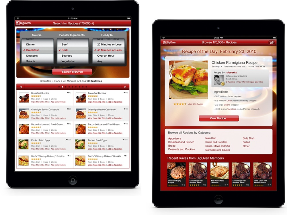 BigOven Mobile Application Design