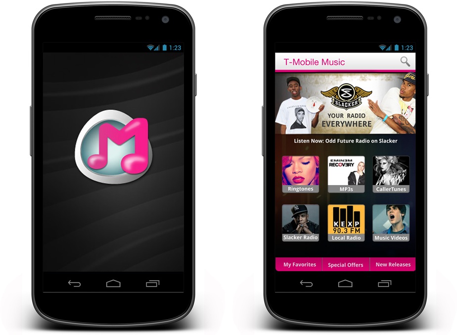 T-Mobile Music Hub Mobile App Design