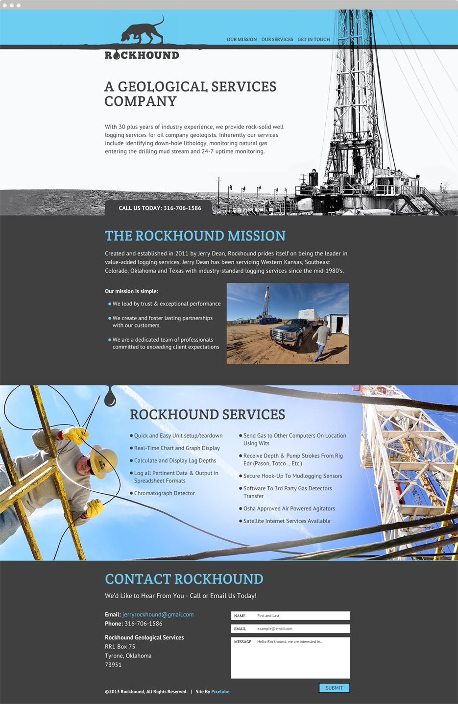 Rockhound Geological Services Website UX
